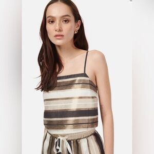 CAMI NYC: STRIPED CROPPED CAMISOLE